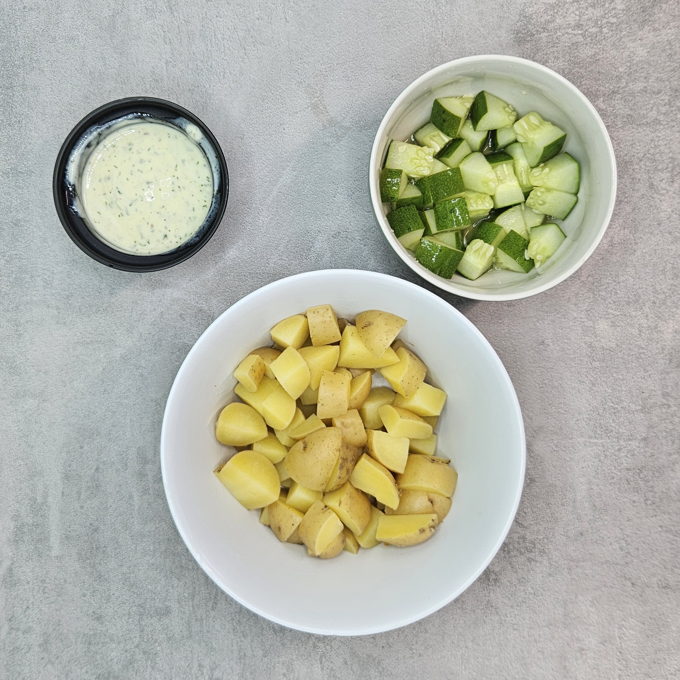 Step 6 of Tasmanian Salmon with Dill Potato Salad and Pickled Cucumber