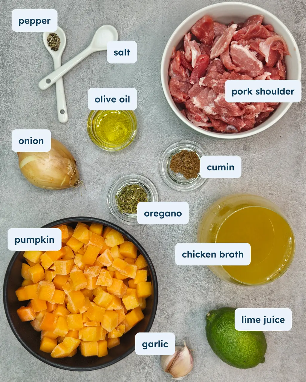 Pork and Pumpkin Ajiaco Style Stew, alternate view