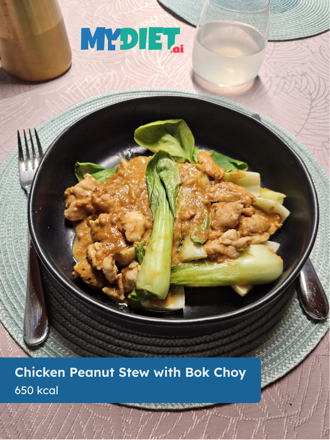 Chicken Peanut Stew with Bok Choy