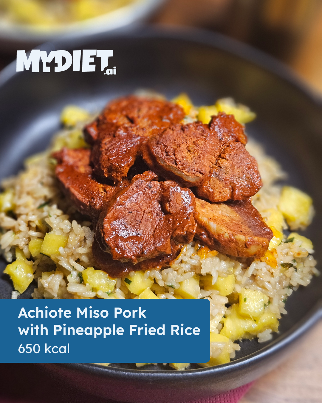 Achiote Miso Pork with Pineapple Fried Rice
