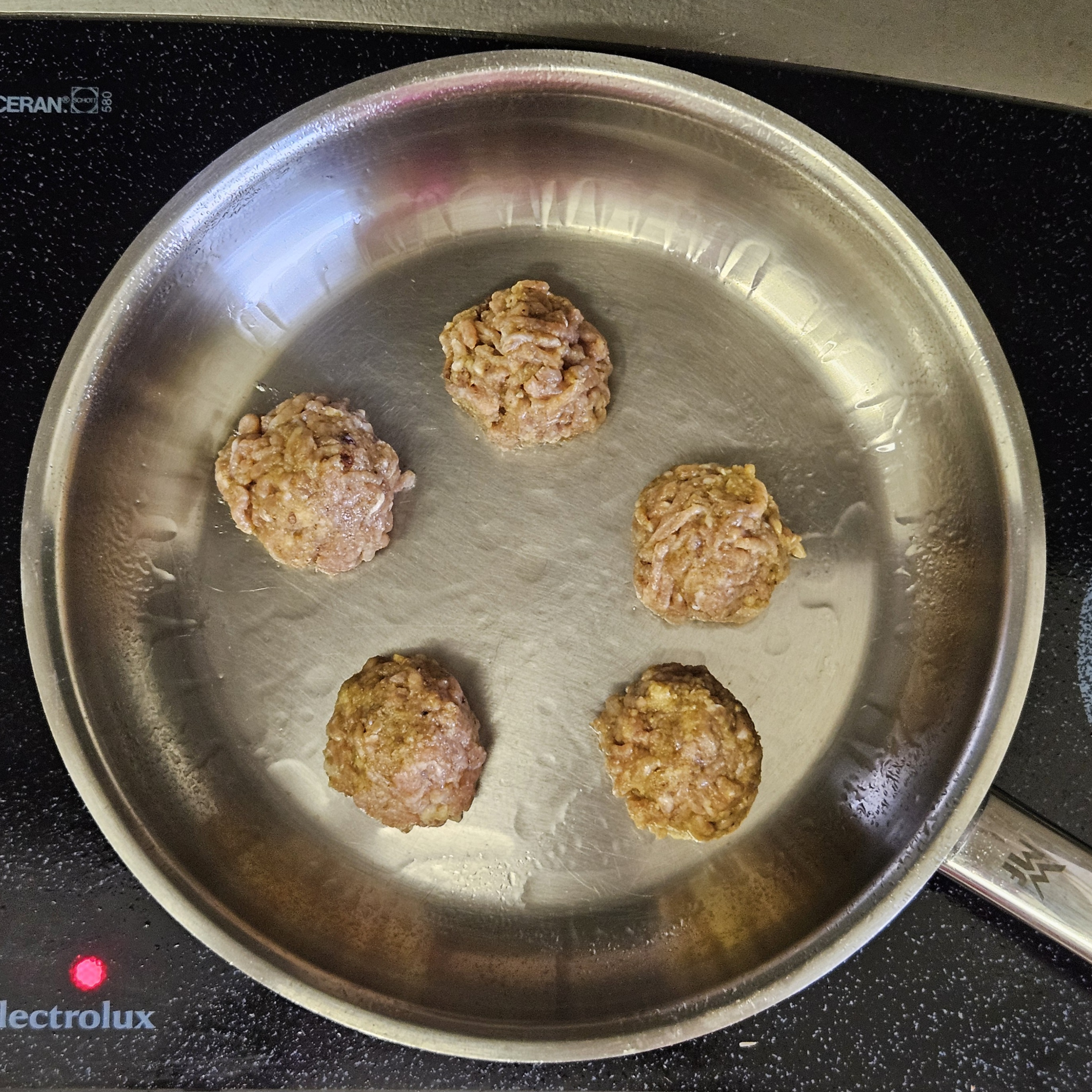 Step 2 of Currywurst Style Turkey Meatballs with Harissa Tomato Couscous