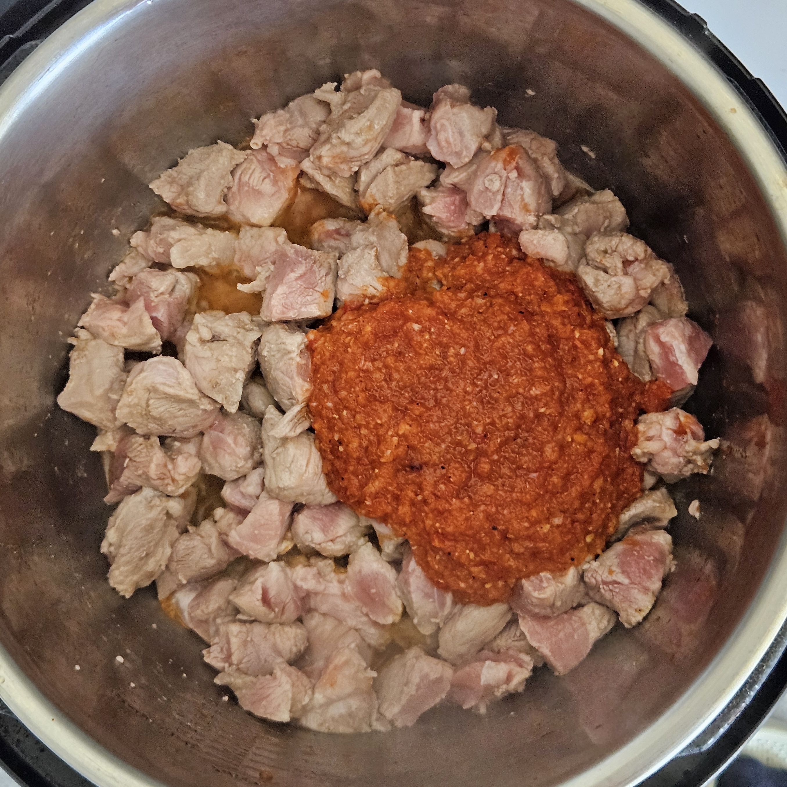 Step 4 of Traditional Hungarian Pork Stew with Noodles