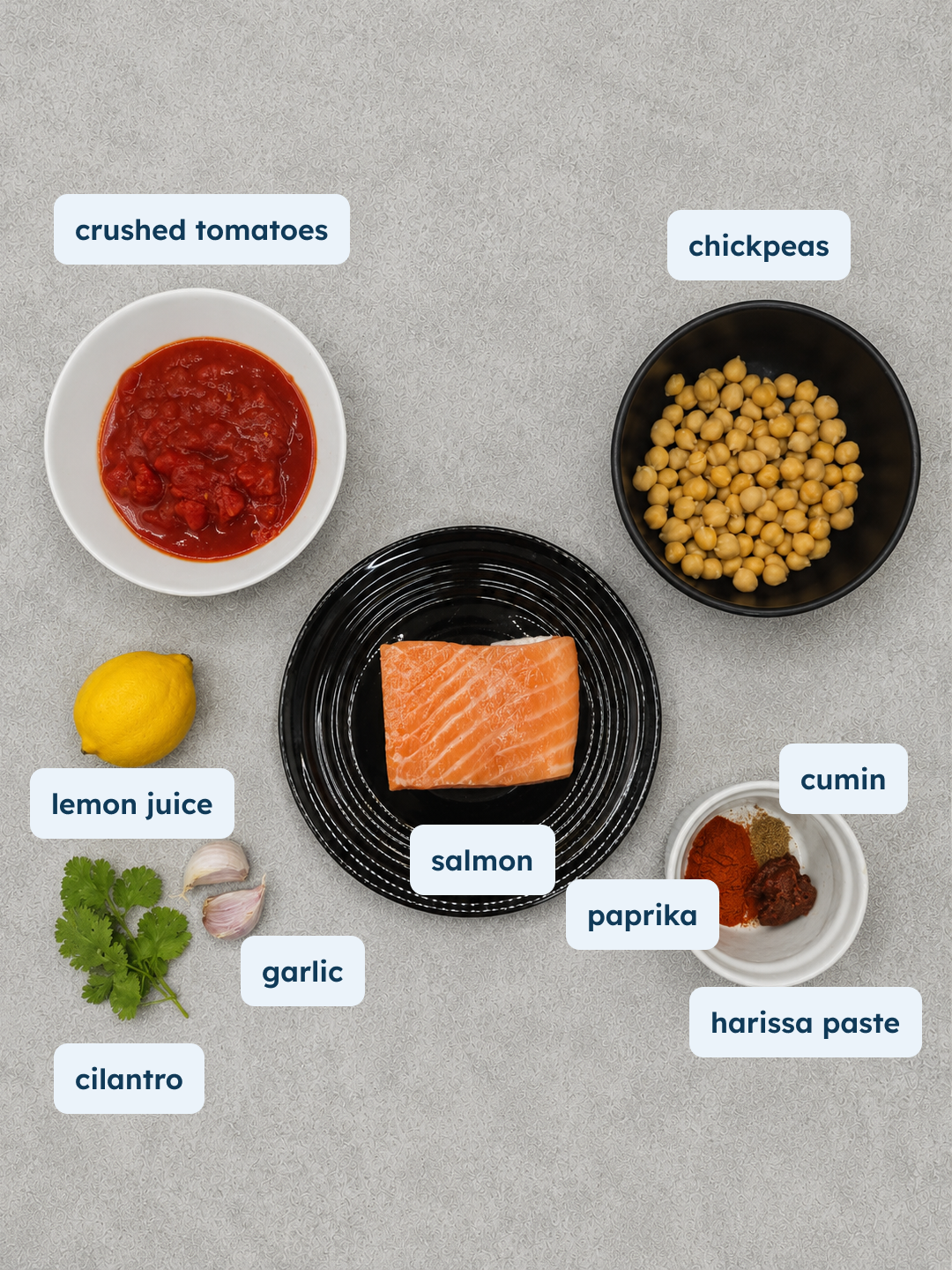 Chraime Spicy Fish with Chickpeas, alternate view