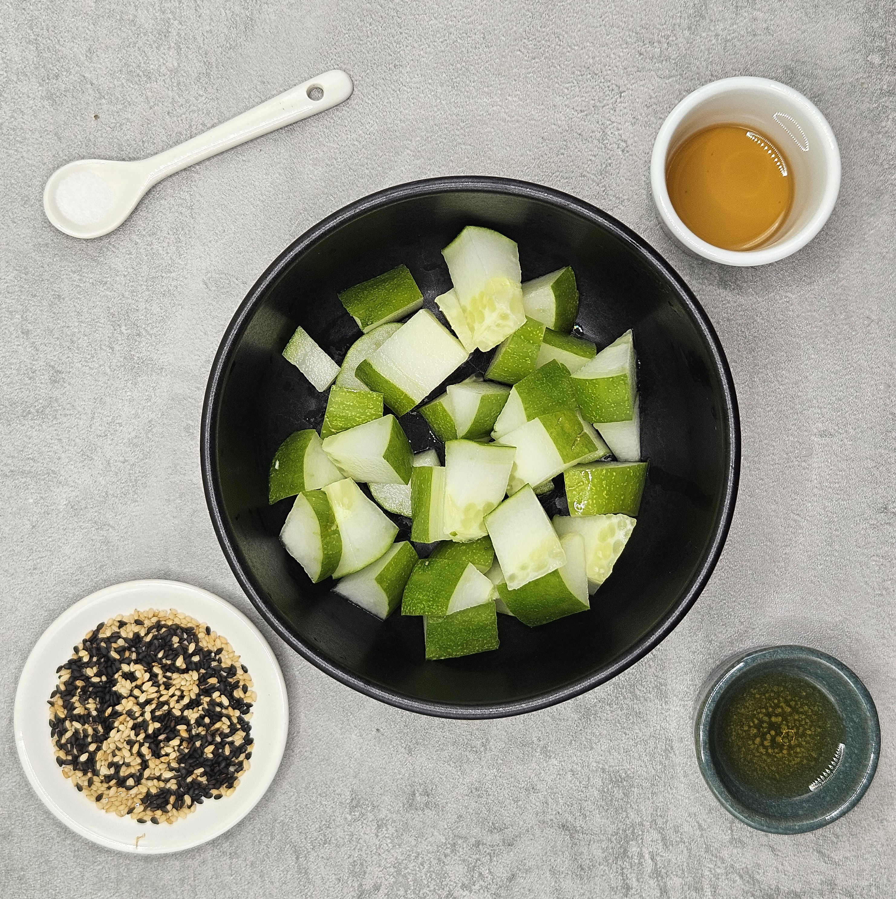 Step 2 of Karaage Don with Sesame Cucumber
