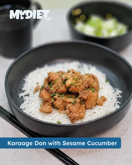 Karaage Don with Sesame Cucumber