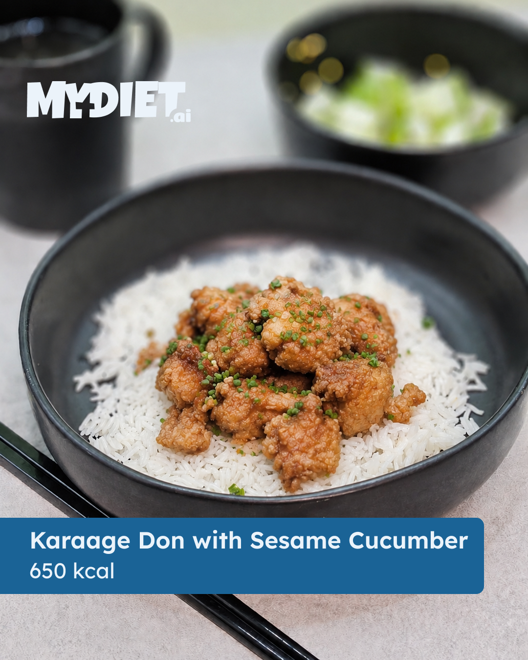 Karaage Don with Sesame Cucumber