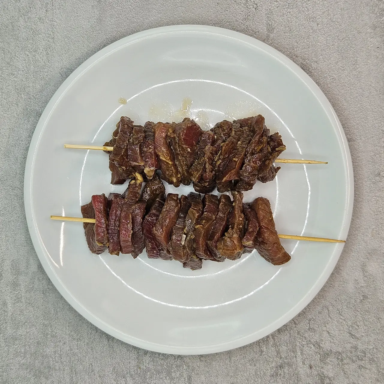 Step 3 of Grilled Lemongrass Beef Skewers with Sticky Rice and Herb Salad
