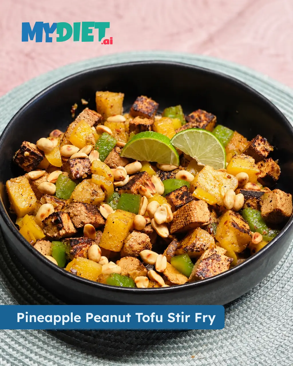 Pineapple Peanut Tofu Stir Fry