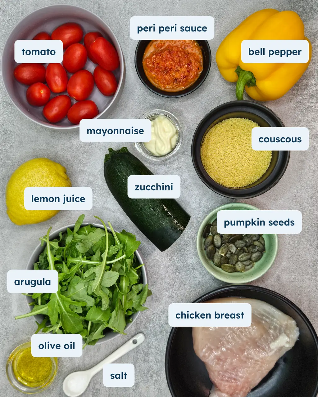 Peri Peri Chicken Couscous Protein Bowl, alternate view