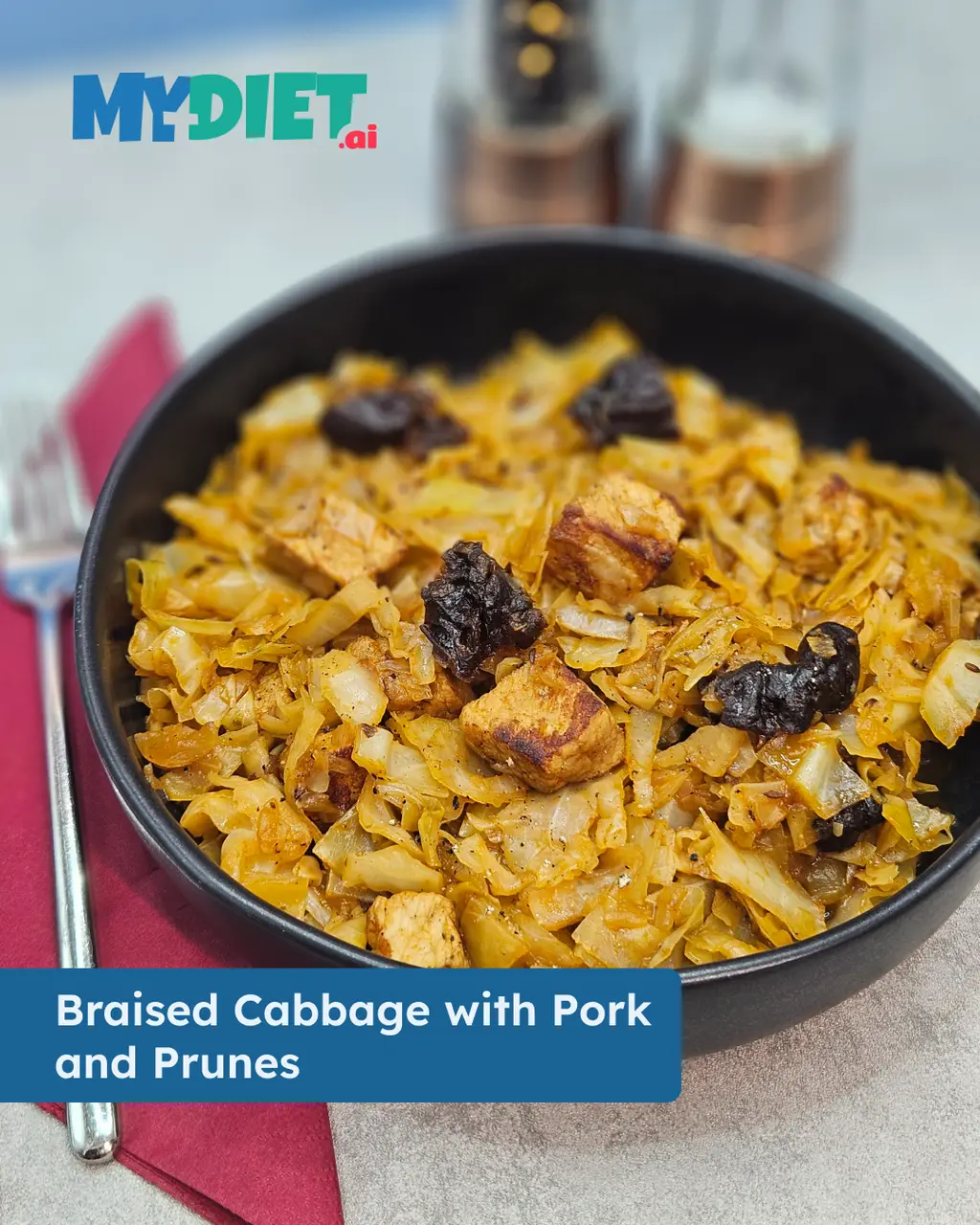 Braised Cabbage with Pork and Prunes