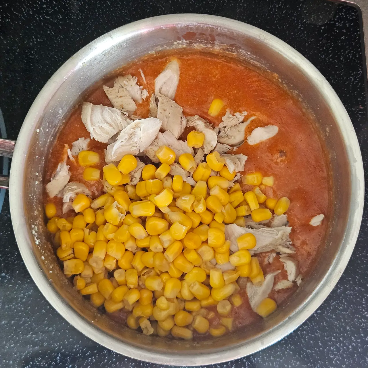 Step 5 of Chicken Inchicapi with Corn and Peanuts
