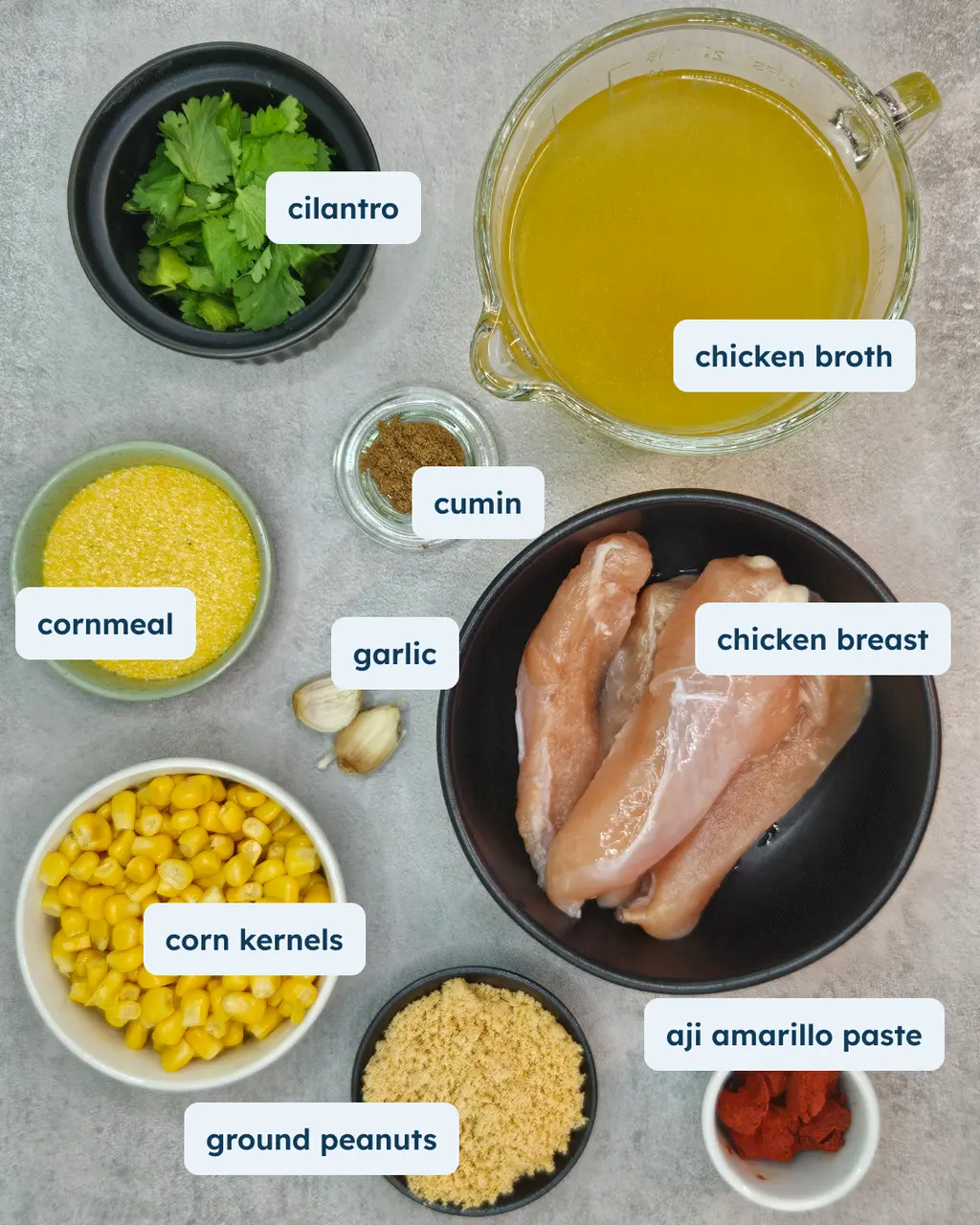 Chicken Inchicapi with Corn and Peanuts, alternate view