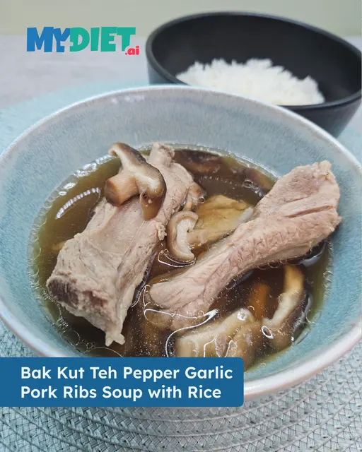Bak Kut Teh Pepper Garlic Pork Ribs Soup with Rice
